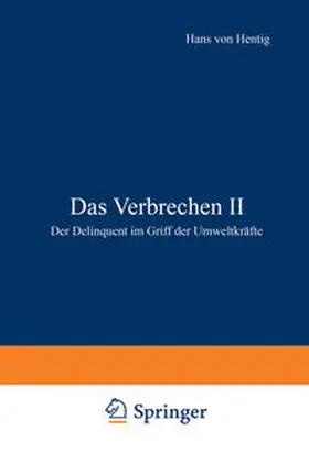 Hentig |  Das Verbrechen II | Buch |  Sack Fachmedien