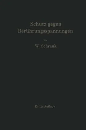 Schrank |  Schutz gegen Berührungsspannungen | Buch |  Sack Fachmedien