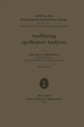 Souci |  Ausführung qualitativer Analysen | Buch |  Sack Fachmedien