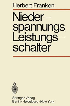 Franken |  Niederspannungs-Leistungsschalter | Buch |  Sack Fachmedien