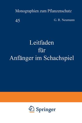 Linde / Neumann |  Leitfaden für Anfänger im Schachspiel | Buch |  Sack Fachmedien