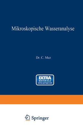 Mez |  Mikroskopische Wasseranalyse | Buch |  Sack Fachmedien