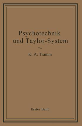 Tramm |  Psychotechnik und Taylor-System | Buch |  Sack Fachmedien