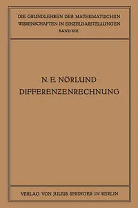 Nörlund |  Vorlesungen über Differenzenrechnung | eBook | Sack Fachmedien