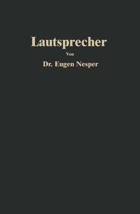 Nesper |  Lautsprecher | Buch |  Sack Fachmedien