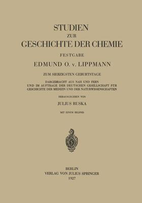 Ruska |  Studien zur Geschichte der Chemie Festgabe | Buch |  Sack Fachmedien