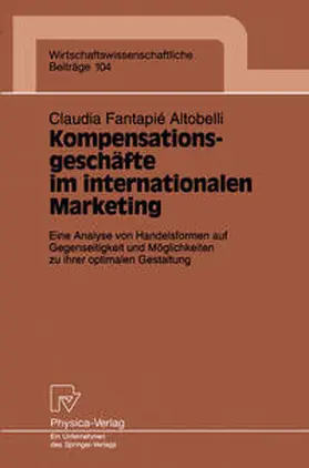 Fantapie Altobelli |  Kompensationsgeschäfte im internationalen Marketing | eBook | Sack Fachmedien