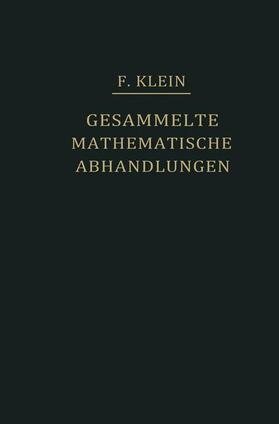 Klein / Fricke / Vermeil |  Gesammelte Mathematische Abhandlungen III | Buch |  Sack Fachmedien