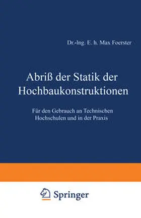 Foerster |  Abriß der Statik der Hochbaukonstruktionen | eBook | Sack Fachmedien