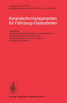  Keramische Komponenten für Fahrzeug-Gasturbinen | eBook | Sack Fachmedien