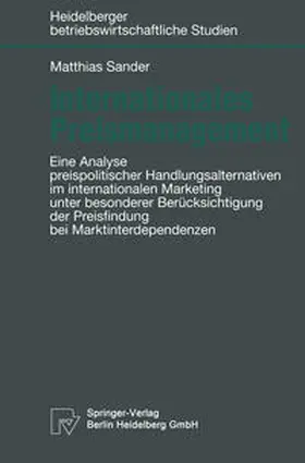 Sander |  Internationales Preismanagement | eBook | Sack Fachmedien