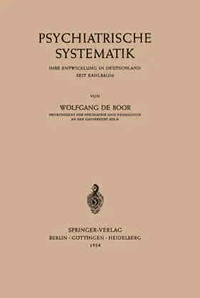 Boor |  Psychiatrische Systematik | eBook | Sack Fachmedien