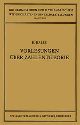 Hasse |  Vorlesungen über Zahlentheorie | eBook | Sack Fachmedien