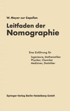 Meyer zur Capellen |  Leitfaden der Nomographie | Buch |  Sack Fachmedien