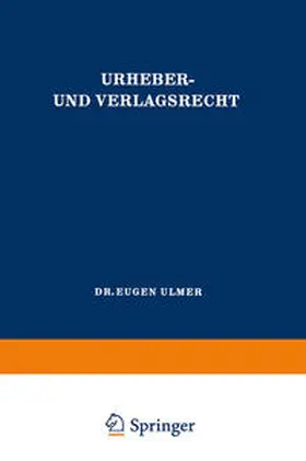 Ulmer | Urheber- und Verlagsrecht | E-Book | sack.de