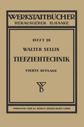 Sellin |  Tiefziehtechnik | Buch |  Sack Fachmedien