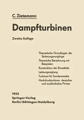 Zietemann |  Die Dampfturbinen | Buch |  Sack Fachmedien