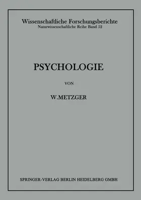 Metzger |  Psychologie | Buch |  Sack Fachmedien