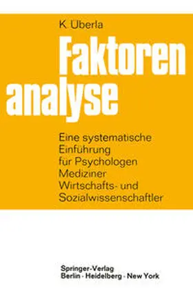 Überla |  Faktorenanalyse | eBook | Sack Fachmedien