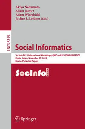 Nadamoto / Jatowt / Wierzbicki |  Social Informatics | eBook | Sack Fachmedien