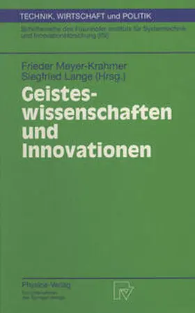 Meyer-Krahmer / Lange |  Geisteswissenschaften und Innovationen | eBook | Sack Fachmedien