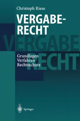 Riese |  Vergaberecht | eBook | Sack Fachmedien