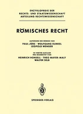 Jörs / Kunkel / Wenger | Römisches Recht | E-Book | sack.de