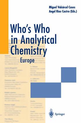 Ríos Castro / Valcarcel Cases |  Who¿s Who in Analytical Chemistry | Buch |  Sack Fachmedien