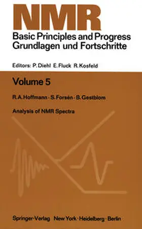 Hoffman / Gestblom / Forsen |  Analysis of NMR Spectra | Buch |  Sack Fachmedien