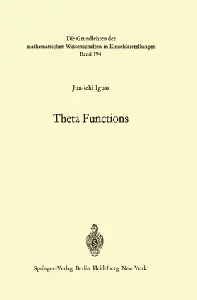 Igusa |  Theta Functions | Buch |  Sack Fachmedien