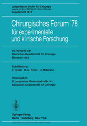 Junghanns |  95. Kongreß der Deutschen Gesellschaft für Chirurgie, München, 3. bis 6. Mai 1978 | eBook | Sack Fachmedien