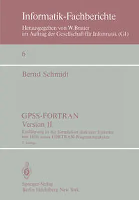 Schmidt |  GPSS-FORTRAN, Version II | eBook | Sack Fachmedien