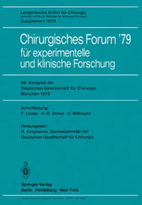 Junghanns |  Chirurgisches Forum ’79 | eBook | Sack Fachmedien