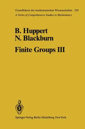 Blackburn / Huppert |  Finite Groups III | Buch |  Sack Fachmedien