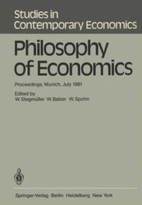 Stegmüller / Balzer / Spohn |  Philosophy of Economics | eBook | Sack Fachmedien