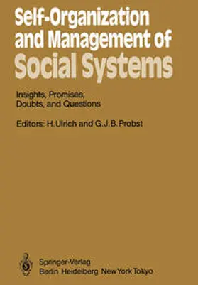 Ulrich / Probst |  Self-Organization and Management of Social Systems | eBook | Sack Fachmedien