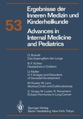 Frick / Harnack / Prader |  Ergebnisse der Inneren Medizin und Kinderheilkunde/Advances in Internal Medicine and Pediatrics | Buch |  Sack Fachmedien