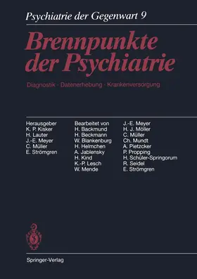 Meyer / Kisker / Strömgren |  Psychiatrie der Gegenwart | Buch |  Sack Fachmedien