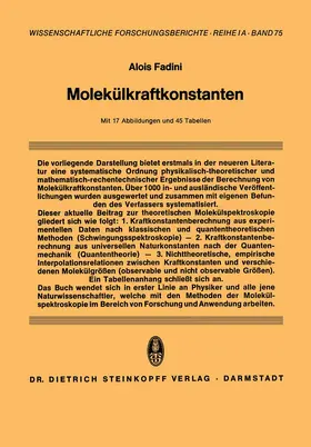 Fadini |  Molekülkraftkonstanten | Buch |  Sack Fachmedien