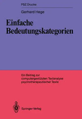 Hege |  Einfache Bedeutungskategorien | eBook | Sack Fachmedien