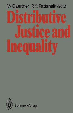 Pattanaik / Gaertner |  Distributive Justice and Inequality | Buch |  Sack Fachmedien