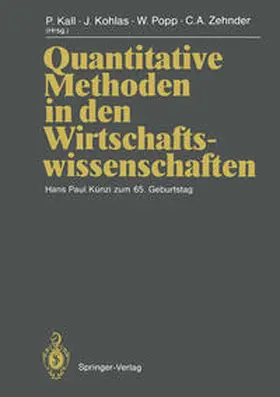Kall / Kohlas / Popp |  Quantitative Methoden in den Wirtschaftswissenschaften | eBook | Sack Fachmedien