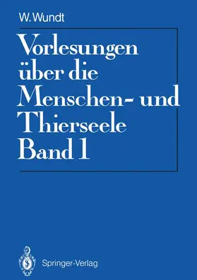 Wundt |  Vorlesungen über die Menschen-und Thierseele | Buch |  Sack Fachmedien