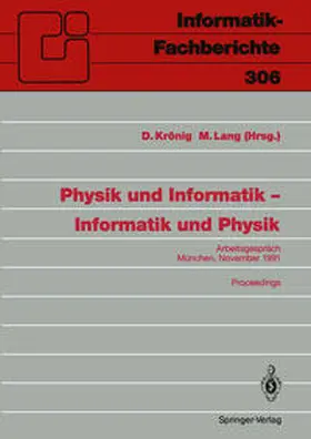 Krönig / Lang |  Physik und Informatik — Informatik und Physik | eBook | Sack Fachmedien