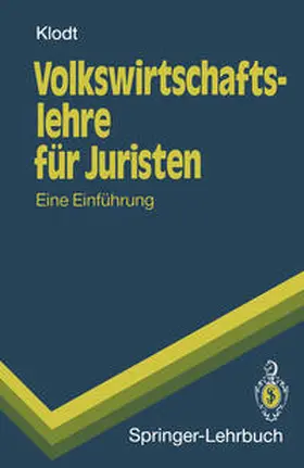 Klodt |  Volkswirtschaftslehre für Juristen | eBook | Sack Fachmedien