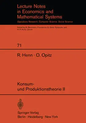 Henn / Opitz |  Konsum- und Produktionstheorie II | eBook | Sack Fachmedien