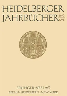 Wolff / Menges / Glockner |  Heidelberger Jahrbücher XVII | eBook | Sack Fachmedien