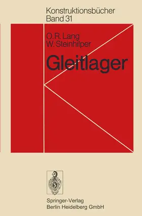 Steinhilper / Lang |  Gleitlager | Buch |  Sack Fachmedien