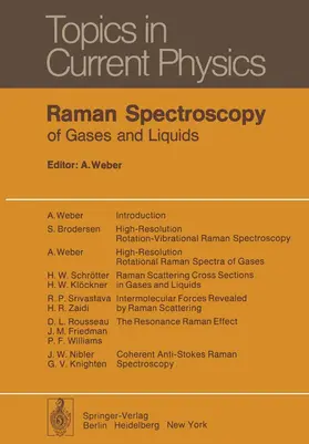 Weber | Raman Spectroscopy of Gases and Liquids | Buch | 978-3-642-81281-1 | sack.de