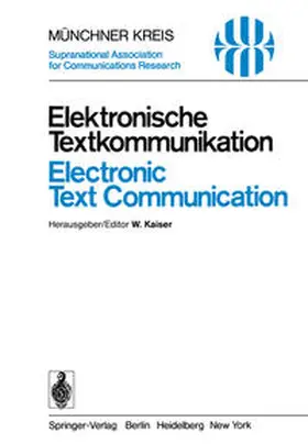 Kaiser |  Elektronische Textkommunikation / Electronic Text Communication | eBook | Sack Fachmedien